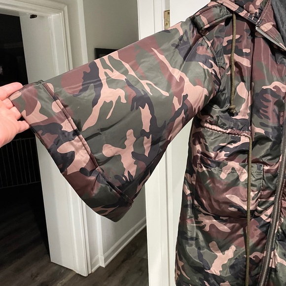 REHAB Oversized Camouflage Kimono Parka Hoodie Jacket 90's size M/L unisex - Picture 3 of 10
